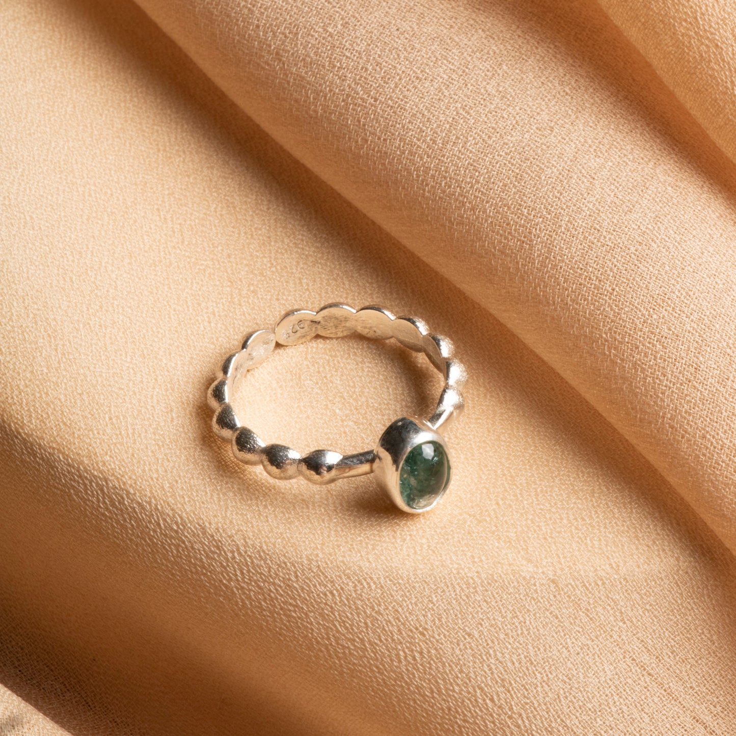 Elegant Aquamarine Sterling Silver Ring – Certified & Handcrafted