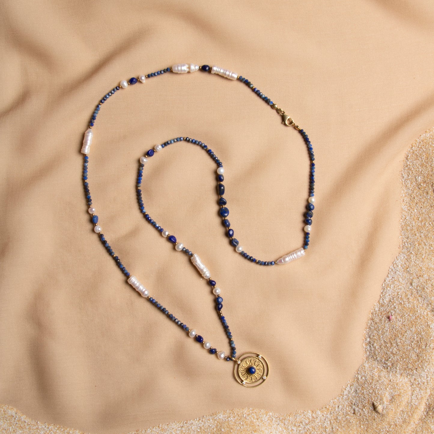 Lapis Lazuli & Pearl Necklace – A Timeless Symbol of Elegance