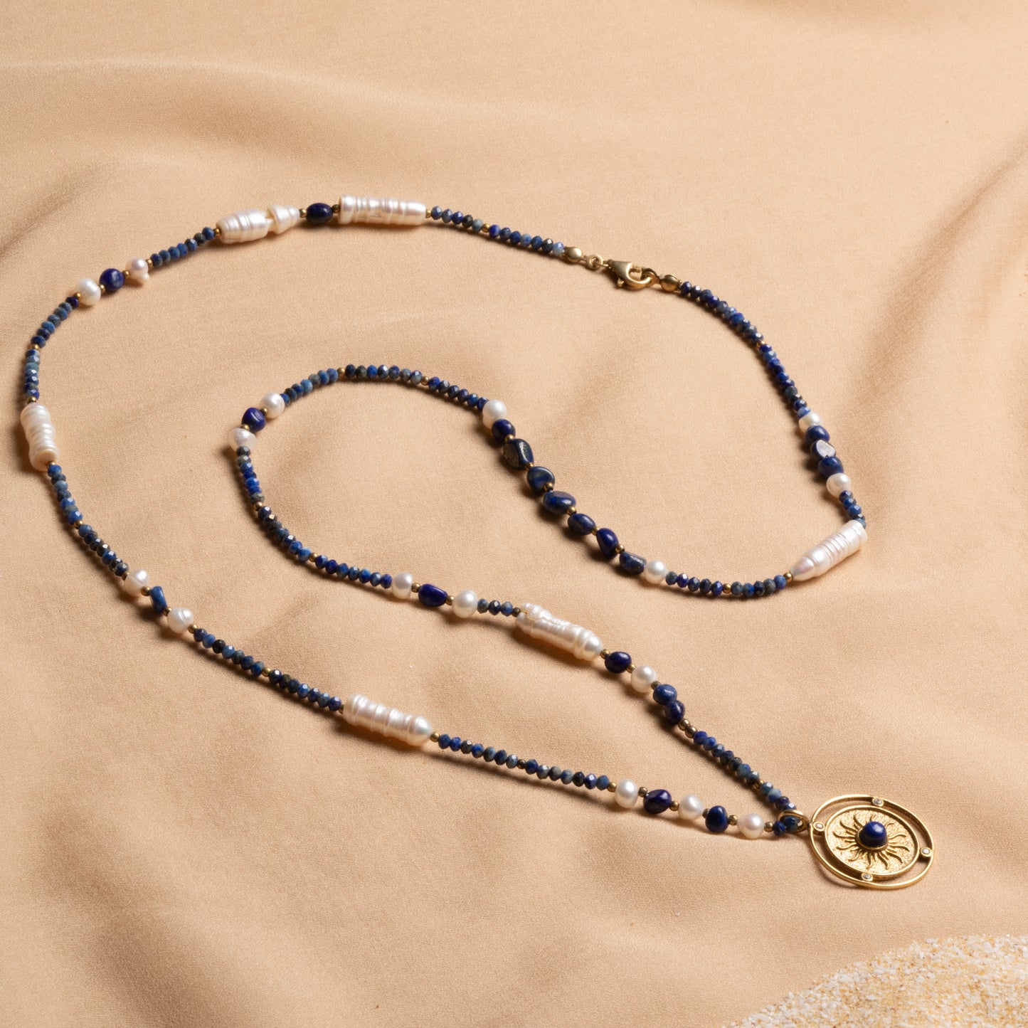 Lapis Lazuli & Pearl Necklace – A Timeless Symbol of Elegance