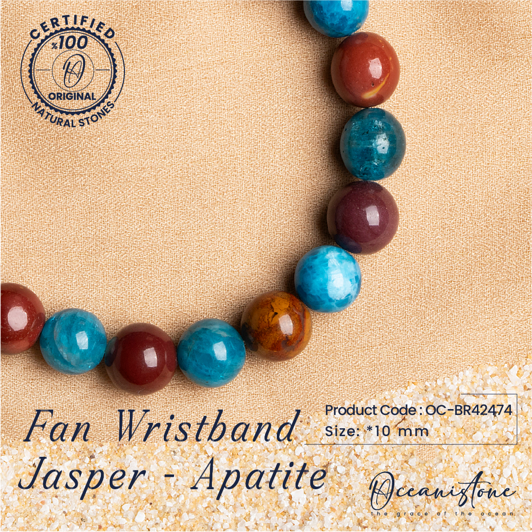 Women’s Jasper and Apatite Stretch Bracelet