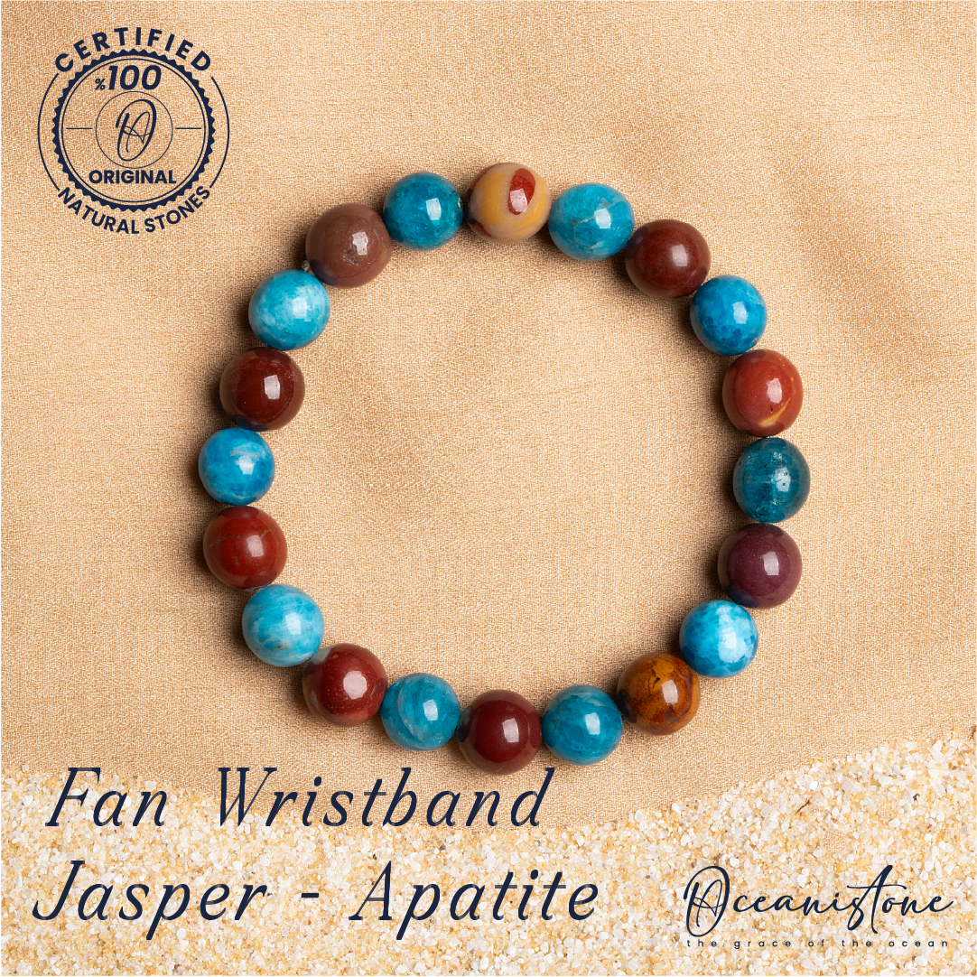 Women’s Jasper and Apatite Stretch Bracelet