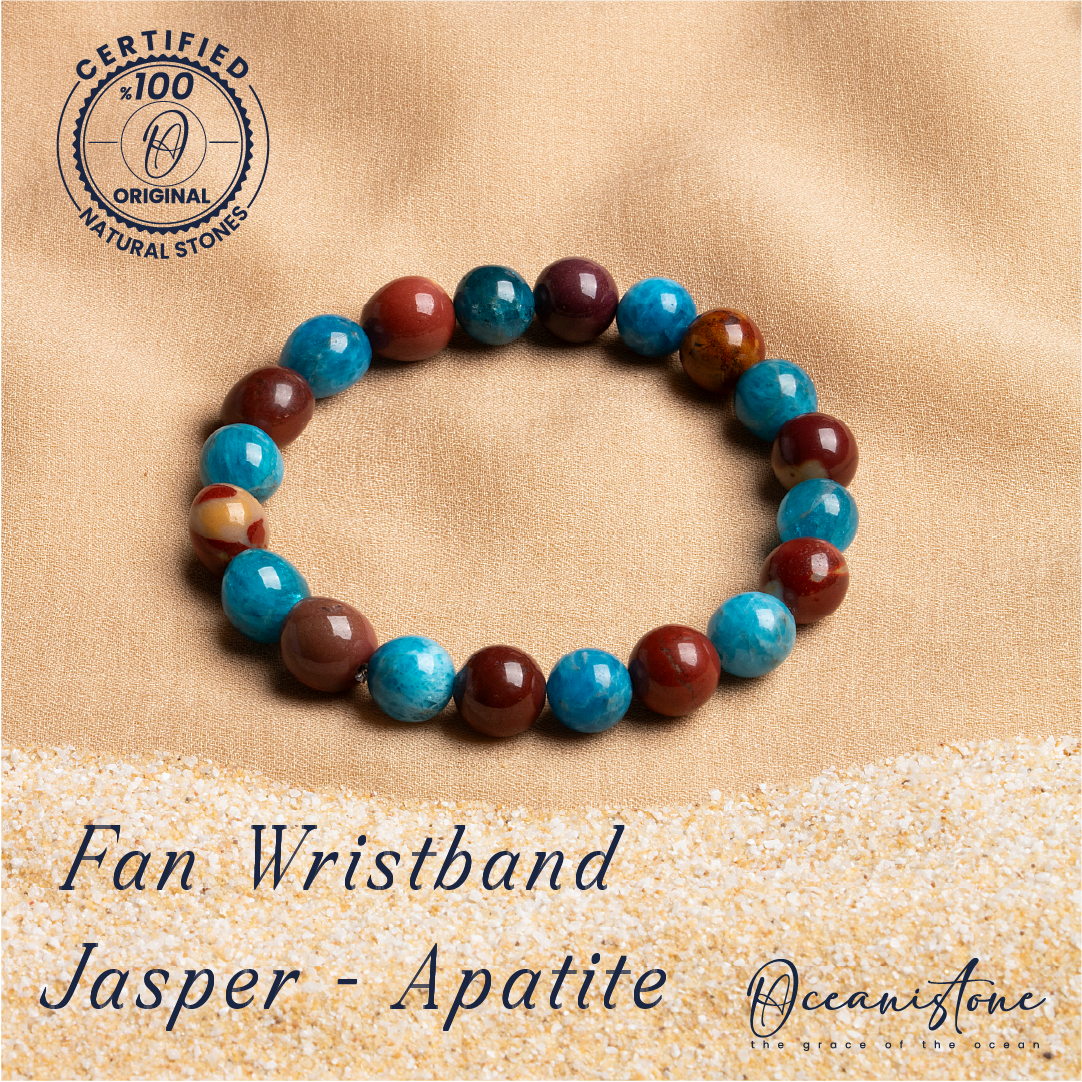 Women’s Jasper and Apatite Stretch Bracelet