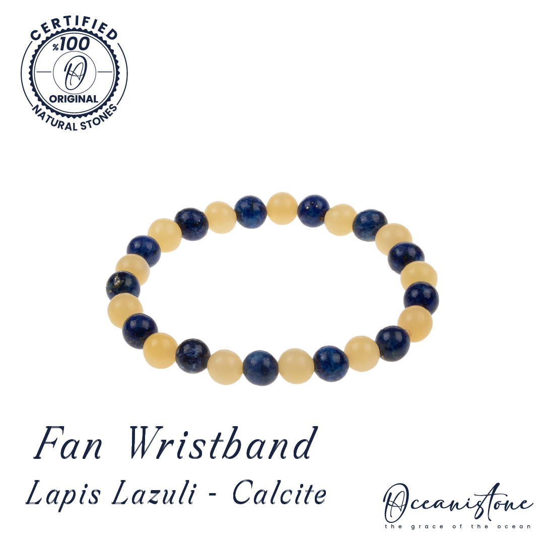 Lapis Lazuli and Calcite Stretch Bracelet