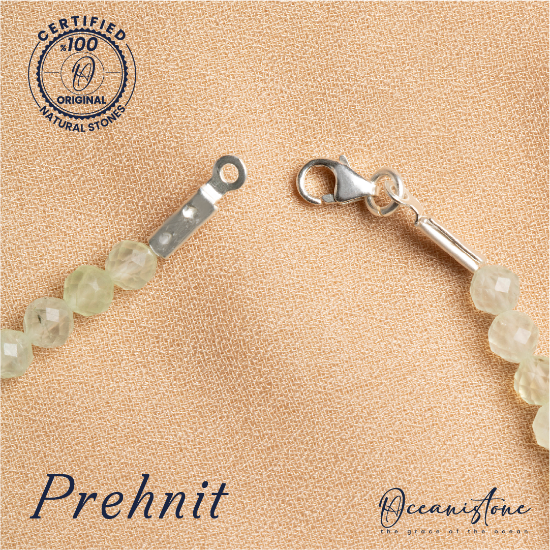 Tranquil Glow: Prehnite Bracelet by Oceanistone