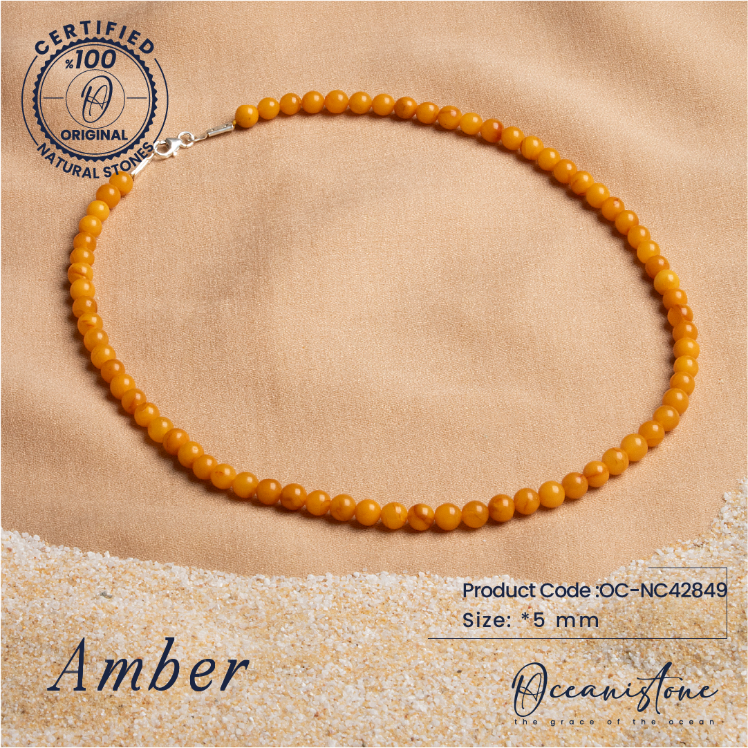 Amber Gemstone Necklace – Radiant Warmth and Timeless Elegance