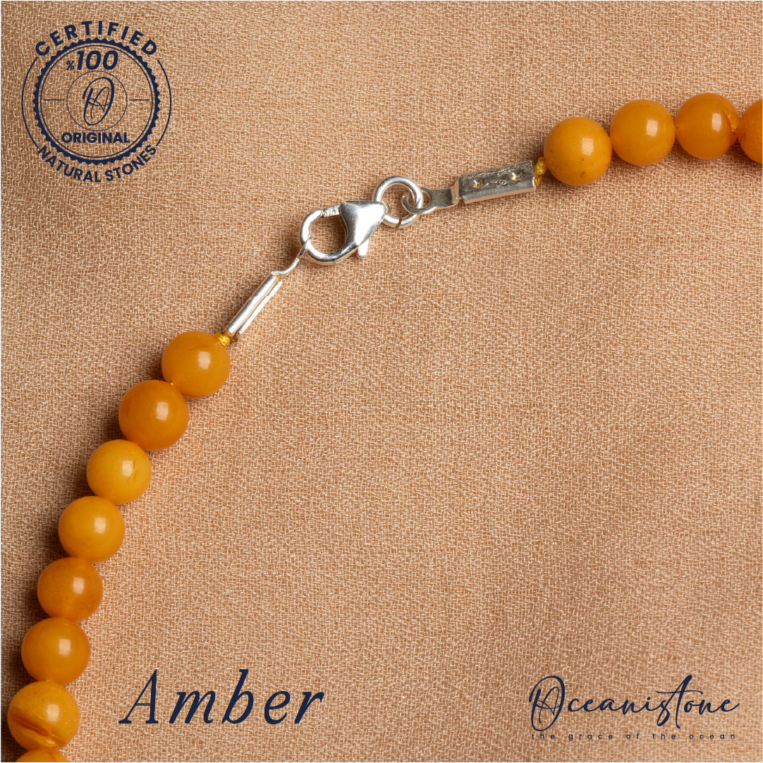 Amber Gemstone Necklace – Radiant Warmth and Timeless Elegance