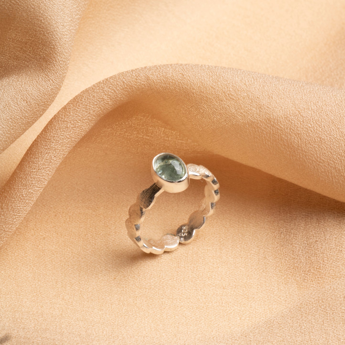 Timeless Aquamarine Silver Ring – Elegant& Certified