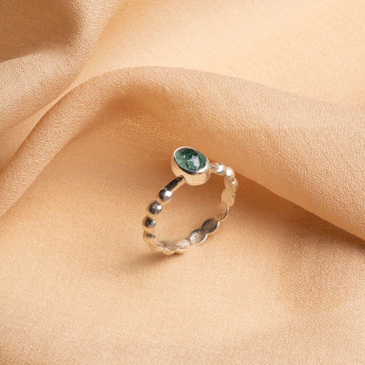 Elegant Aquamarine Sterling Silver Ring – Certified & Handcrafted