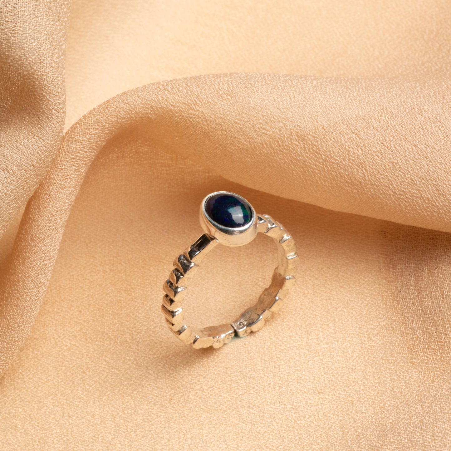 Ethereal Opal Sterling Silver Ring – A Symbol of Creativity & Harmony