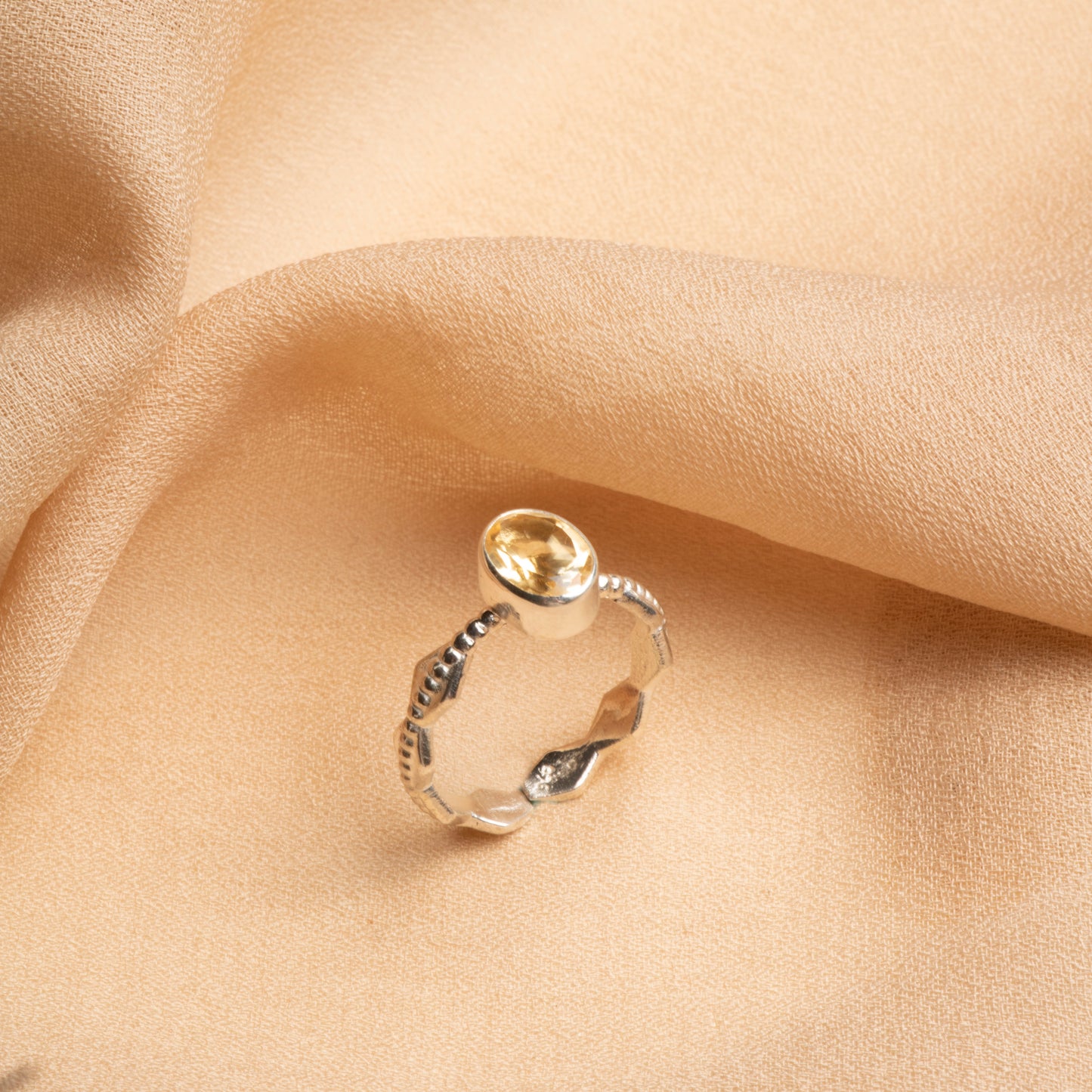 Handmade Sterling Silver Citrine Ring for Women – Certified Natural Gemstone