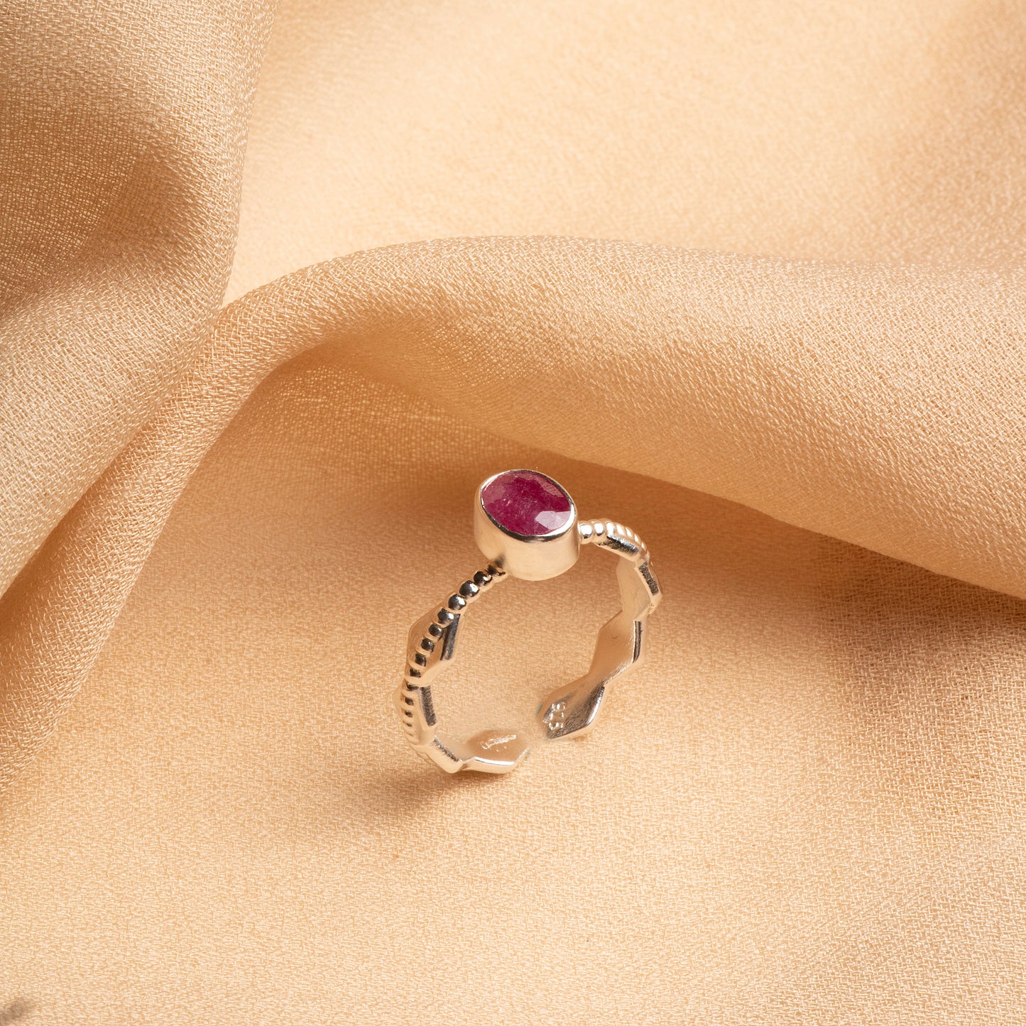 Ruby & Sterling Silver Women's Ring – A Symbol of Elegance